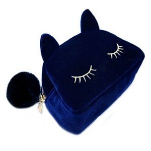 Blue Kitty Cosmetic Bag